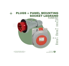 LEGRAND - PLUGS + PANEL MOUNTING SOCKET 