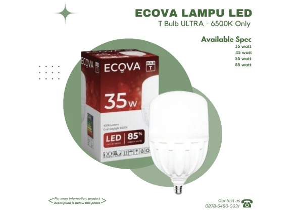 Spot Led  ECOVA - LAMPU LED ECOVA T BULB ULTRA 1 ~blog/2023/9/28/5