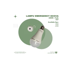 ECOVA  LAMPU EMERGENCY COOL DAYLIGHT